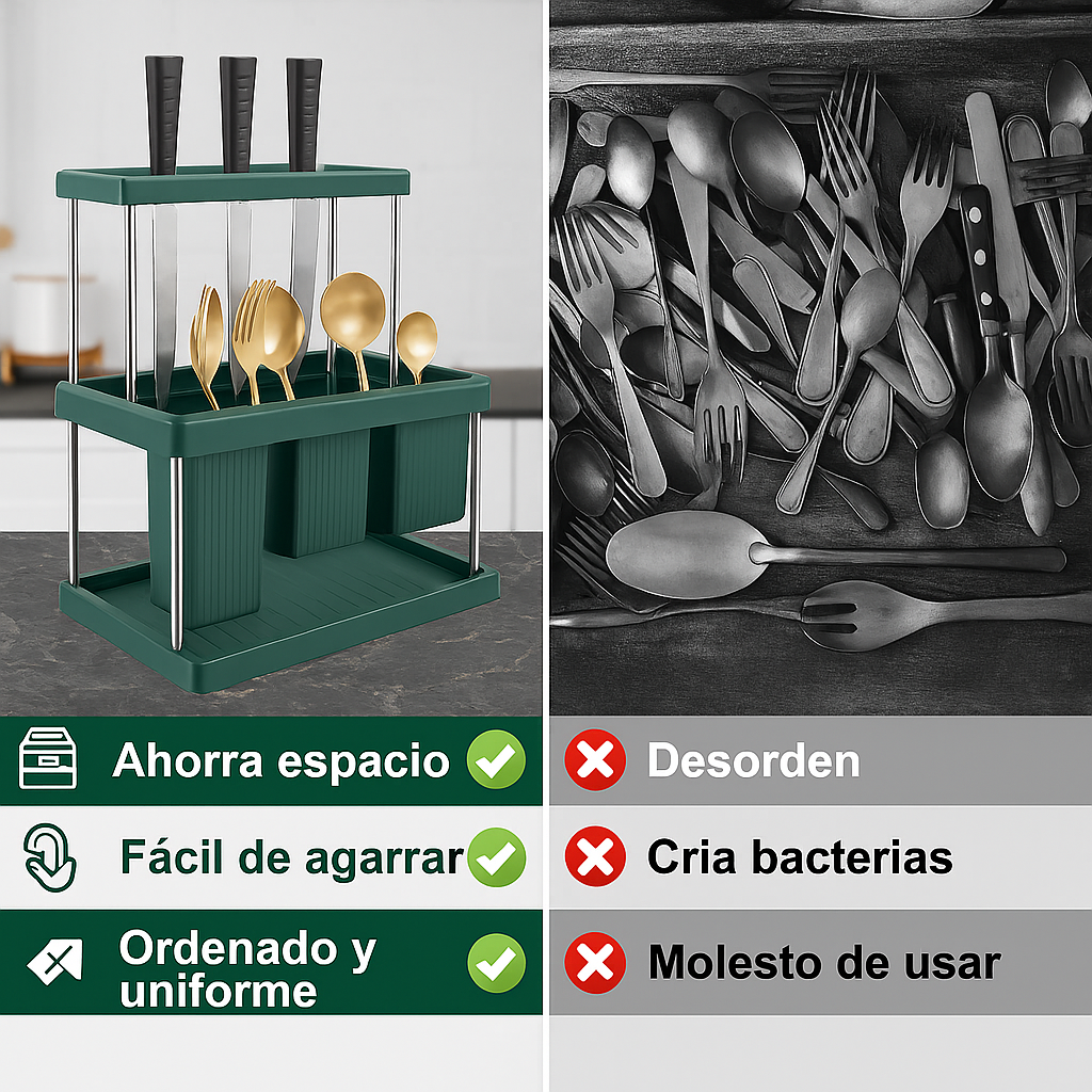 Organizador de cuchillos y tenedores