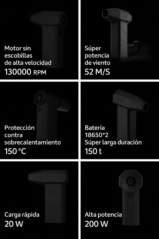 Mini Soplador Turbo Portátil