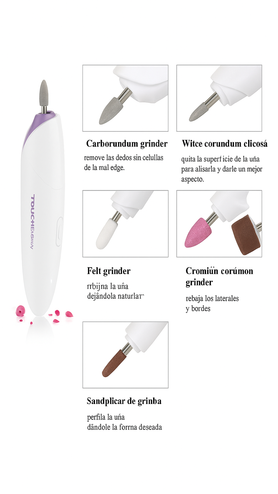 Kit Eléctrico de Manicura 5 en 1