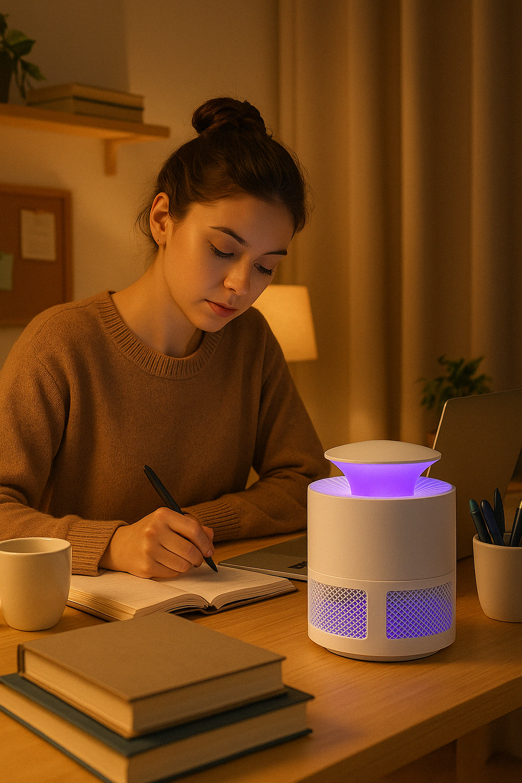Atrapamosquitos con Luz UV – Protección Eficaz, Silenciosa y Elegante