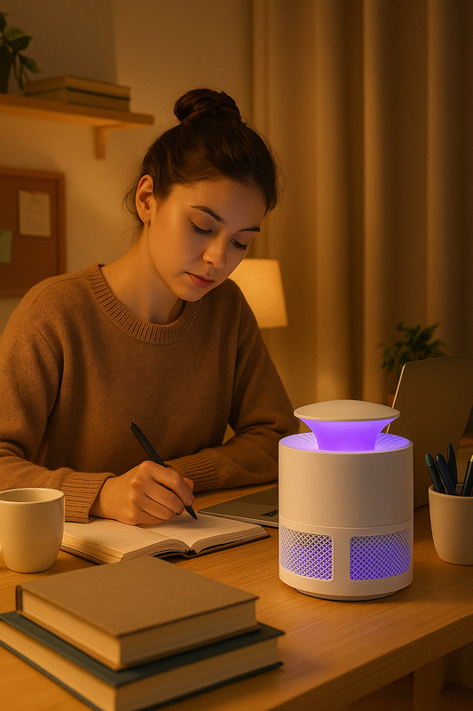 Atrapamosquitos con Luz UV – Protección Eficaz, Silenciosa y Elegante